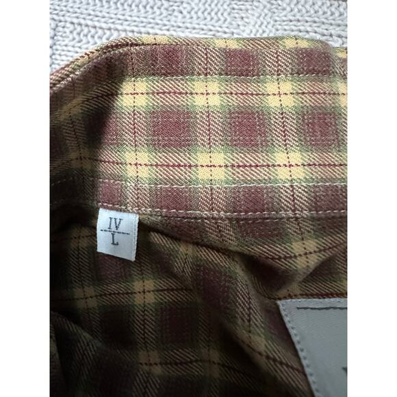 Ermenegildo Zegna brown fall plaid button down size L - Picture 7 of 10